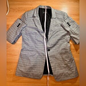 Banana republic Gray Plaid Women's Blazer| size 14